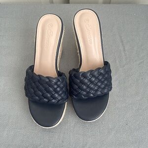 Ermonn Womens Platform Wedge Sandals Espadrilles  Open Toe size 7.5